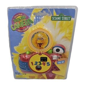 NEW* 1998 Sesame Street Big Bird 35 Mm Flash Talking Camera Model S200 Kids Gift